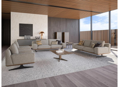Stot eraus 6-deel 2x Sofa Dräisëtzer Modern 2x Fauteuil Sofasët Couchtisch