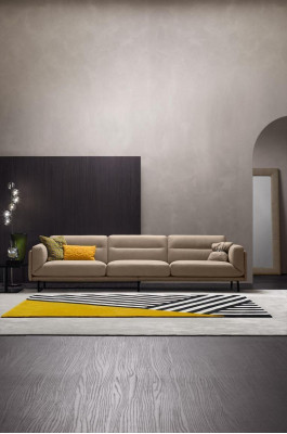 Komplett Couch Garnitur Sofa Garnitur Béich Sofa 4+3 Sëtz Grupp Lieder
