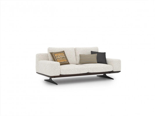 Wunnzëmmer Komplett 6 Deeler Modern 2xFotell Couchtisch Sofa Zweesëtzer Polstermöbel