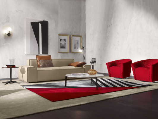 Sofagarnitur Sofa Luxus Garnitur Sofas Sessel 311 Sëtzer Modern Set Design Beige