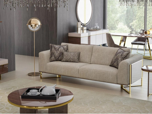 Wunnzëmmer Dräisëtzer Canapé Couch Design Polsterskloossen Ariichtung Design Miwwelen