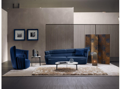 Luxus Canapé-Set Sofa Garnitur Sofas 3+1 Sëtz Fauteuil PRIANERA Sëtzgruppe