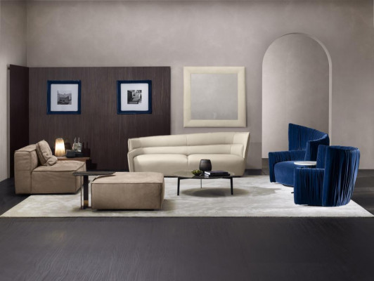 Luxus Canapé-Set Sofa Garnitur Sofas 3+1 Sëtz Fauteuil PRIANERA Sëtzgruppe
