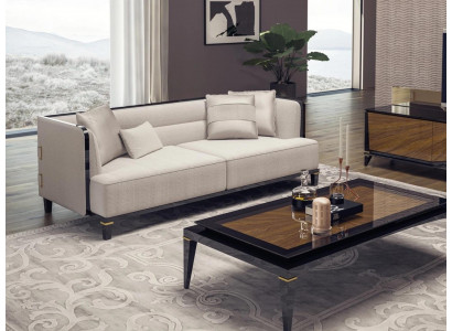 Wunnzëmmer Modern Wäiss Sofa Dräisëtzer Couch Designer Polsterméibel