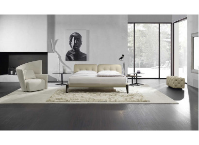 Modern Duebelbett Schlofzëmmer Beige Bett Miwwelen Holz Design Better Prianera