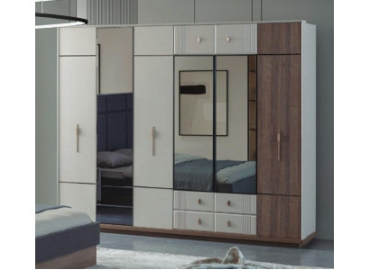 Groussen Wäissen Kleederschaf Stilvoll Schlofzëmmer Holz Luxus Schief.