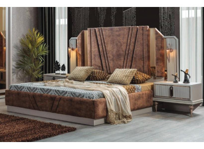 Beige Better Luxus 2x Nuetsdëscher Schlofzëmmer Designer Miwwelen 2tlg Set