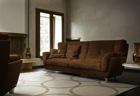 Luxus Sofa 3 Sëtz Couch Holz Miwwelen Drësëtzer Prianera Sofas Wäiss Couchen Lieder