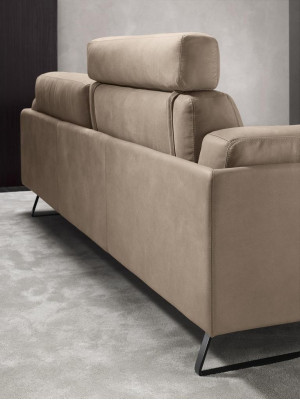 Luxus dräisëtzegt Sofa 3 Sëtz Sofaen Modern Miwwelen Couchen Beige Couch