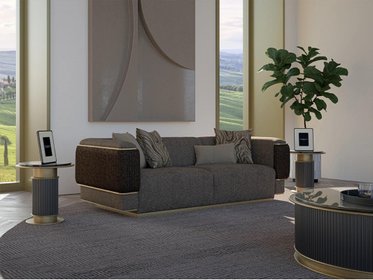 Dreigang-Sofa Design Couch Polstermöbel Wunnzëmmer Ariichtung Modern Design