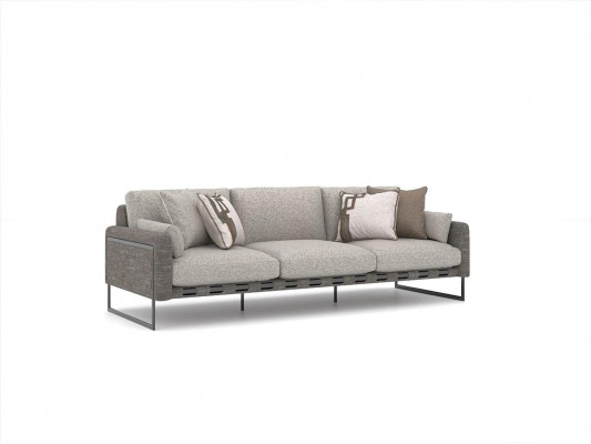 Wunnzëmmer Luxus Griis Drësëtz Sofa Ariichtung Modern Textil Design