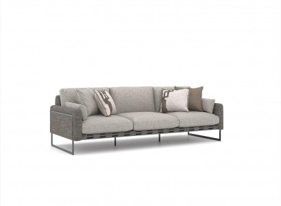 Wunnzëmmer Luxus Griis Drësëtz Sofa Ariichtung Modern Textil Design