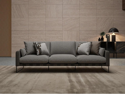 Wunnzëmmer Luxus Griis Drësëtz Sofa Ariichtung Modern Textil Design