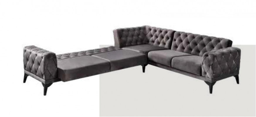 Modern Sofa Ecksofa Textil Wunnzëmmermébel Sofa L Form Gro Luxus Nei