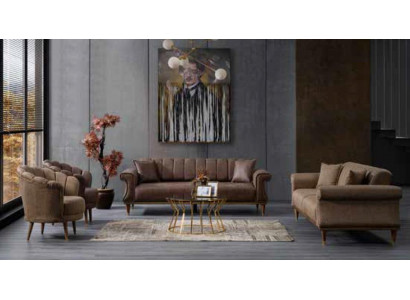 Brong Modern Gepolstert Sofa Sëtzcanapéen Dräisëtzcouch Textilmöbel Modern