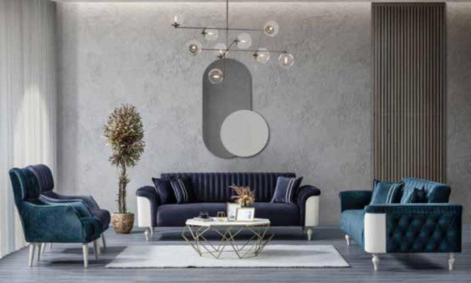 Canapé Zwee-Sëtzer Designersofa Sëtzpolster Stoffcanapé Gemittlech Canapé Nei