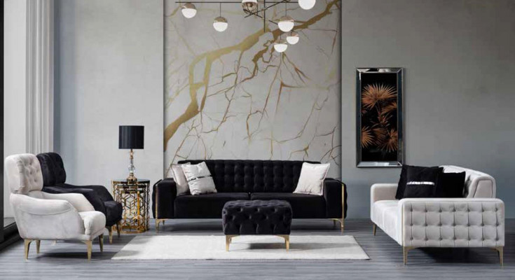 Chesterfield Hocker Luxuriéis Polsteren fir Wunnzëmmer Gemittlechen Hocker Nei