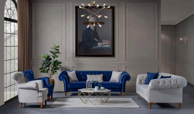 Wunnzëmmer Luxus Fauteuil Eenzelstull Modern Cocktailsessel Gepolstert Miwwelstéck