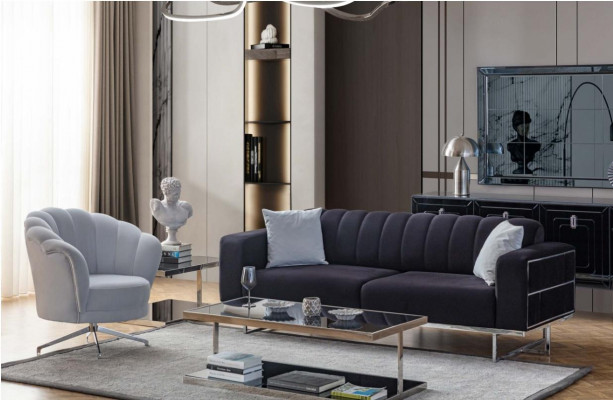 Sëtzgruppe Modern Textil Canapéë Designer Dräisëtzer Polstersëtz