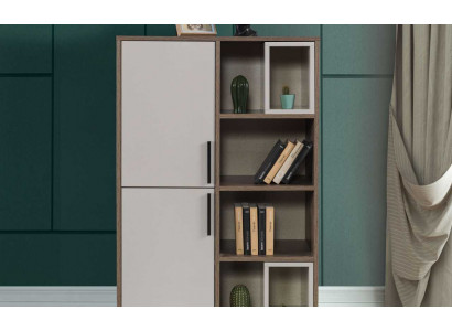 Moderne wäiss Bicherregal Kannerzëmmer Miwwelen Designer Holz Schief