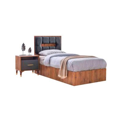 Jugendzëmmer-Set 6tlg Modern Design Dekorativ Braun Grau Zweefaarweg Stil
