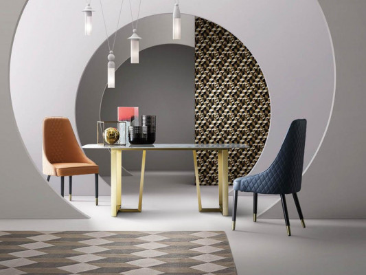 Iessdësch Grupp Garnitur Iesszëmmer Stuff Dekorativ Holz Design