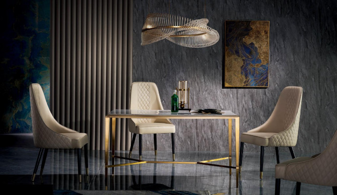 Iessdësch Desch Grupp Iesszëmmer Wunnzëmmer Dëscher Garnitur Holz Design