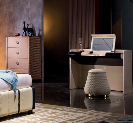 Schminktisch Hocker Komplett Set Kommode Schlofzëmmer Nei 2tlg. Konsole Garnitur