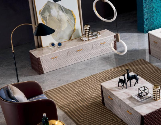Set Couchtisch Kaffeetisch Säitentisch Designer Stuffzëmmerdësch Dëscher