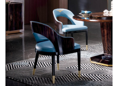 Stull Trohn Sëtz Set Iesszëmmer Designer Holz Modern Stil Eenséitzer
