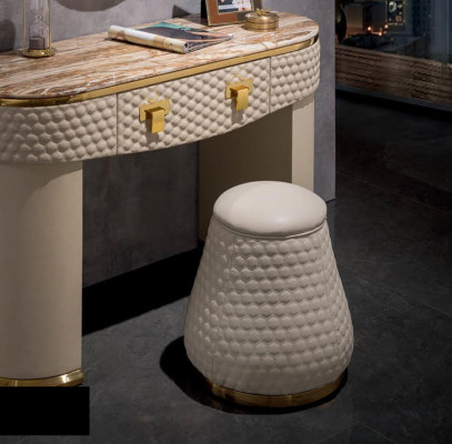 Edler Designer Dekor Hocker Säitentabell Pufa Fouss-Hocker Wunnzëmmer Schlofzëmmer