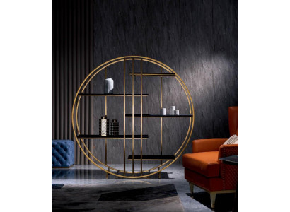 Rond Edelstahl Metall Regal Schaf Bücher Wand Schief Büro Regeler.