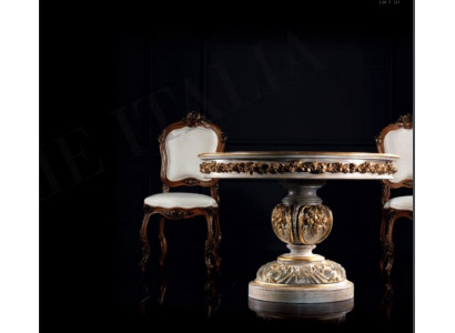 Iessen Dësch Dëscher Ronne Miwwelen Iessen Dësch Luxus Rond Dësch Massivt Holz Italienesch Barock