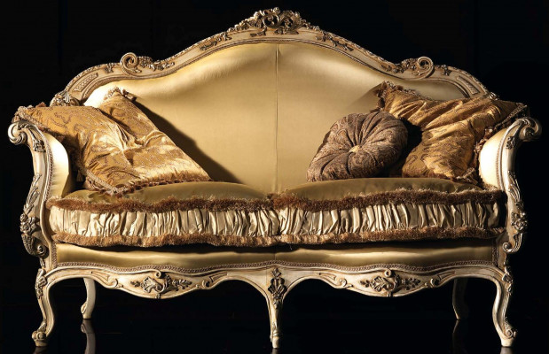 Canapé Zweesëtzer 2-Sëtzer klassesch Canapéën Luxusmiwwelen Canapéën Polsterkanapé Couch Nei