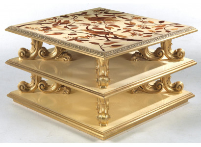 Couchtisch Dësch Säitendësch Wunnzëmmertësch Holz Royal Säitendësch Barock Nei