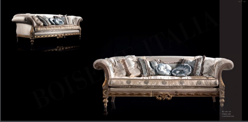 Textil Canapé Couch Këssen Sofas 3 Sëtzige Couchen Sofas Art déco Dräisëtzer Nei
