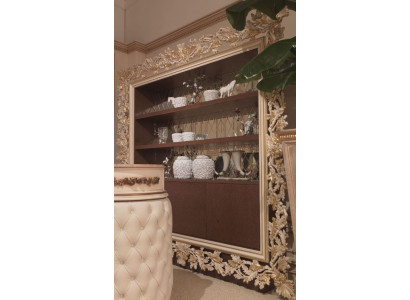 Vitrin Schaf Regal Wunnzëmmer Bicherregal Holz Büroschaf Schiefen Italien