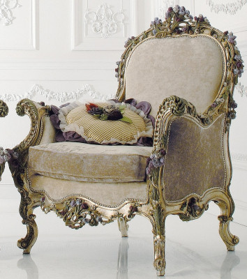 Fauteuil Bibliothéik Liesstull Ouerfauteuil Canapé Këssen Italienesch Miwwelen Luxus