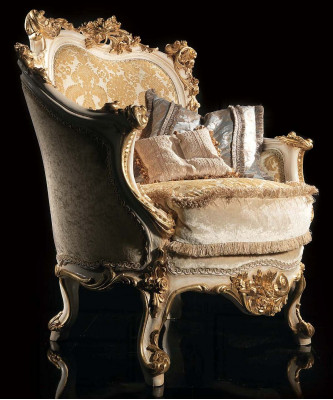 Klassesche Fauteuil Canapé Canapé Stull Fernsehsesel italieenesch Miwwelen Nei