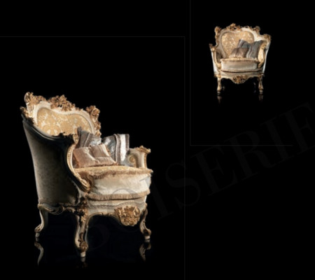Fauteuil Bibliothéik Liesstull Ouerefauteuil Canapé Polster Italienesch Miwwelen Luxus