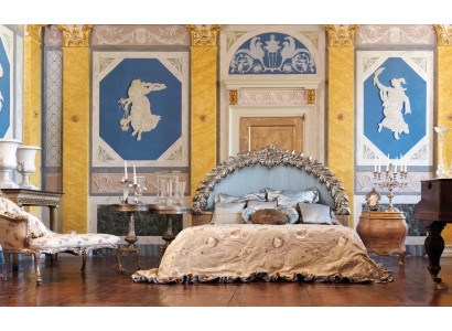 Bettergapp Hotelbett Holz Sëlwer klassesch italienesch Miwwelen Echt Holz Nei