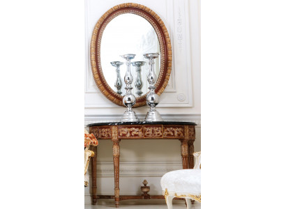 Holz Italienesch Miwwelen 2tlg Set Miwwelen Stil Barock Konsolendësch mat Spigel Neien