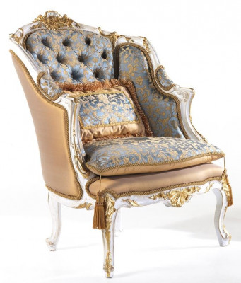 Club Lounge Sessel Designer Lehn Stull Polster Sofa 1 Sëtzer Holz mat Textil Nei