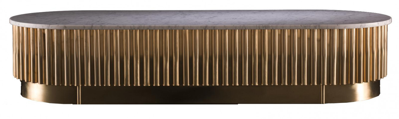Couchtisch Designer Wunnzëmmer Dëscher Miwwelen Luxus Dësch Nuetsdësch Marmor Metall