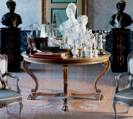 Iessdësch Modern Iesszëmmer Wunnzëmmer Kichen Dëscher Design Dësch Rond Barock