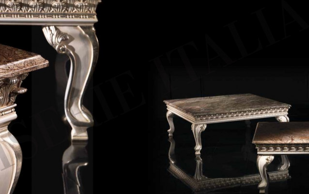 Couchtisch Dësch Beistelltisch Wunnzëmmertisch Holz Royal Bäistellt Tësche Barock Tëscher