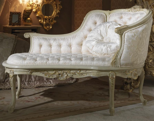 Lounge Chesterfield Sofa Liege Polster Liegen Chaiselongues Club Wäiss Barock Nei