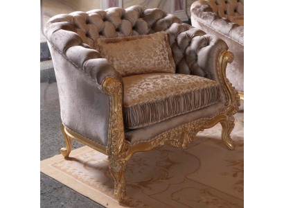 Polster Sëtz Couchen Einsëtzer Fauteuil Couch Chesterfield Design Textil 1 Sëtz