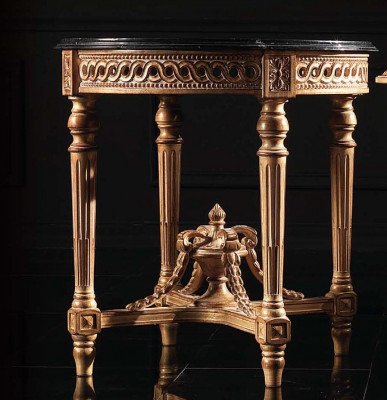 Couchtisch Dësch Wunnzëmmerdësch Holz Royal Beistell Barock Miwwelen Beistelldësch