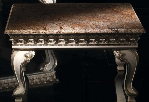 Luxus Canapé-Dësch Beistell-Dësch Holz Miwwelen Klassesch Dëscher Barock Rokoko Dësch